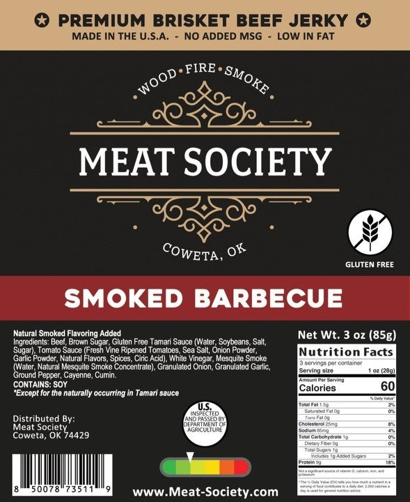 Smoked Barbeque Brisket Jerky