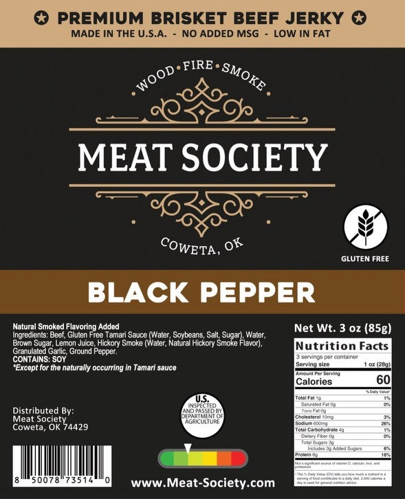 Black Pepper Brisket Jerky